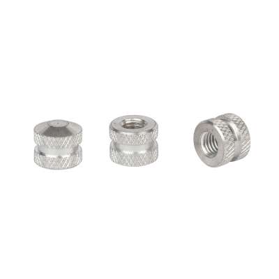 Custom M1.4 M1.6 M2 M2.5 M3 M4 Straight Knurling  Steel Brass Stainless Aluminum Insert Nut For Plastics Injection