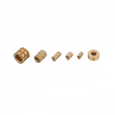 Straight Knurling Brass Insert Nut Knurling  round insert brass Nut